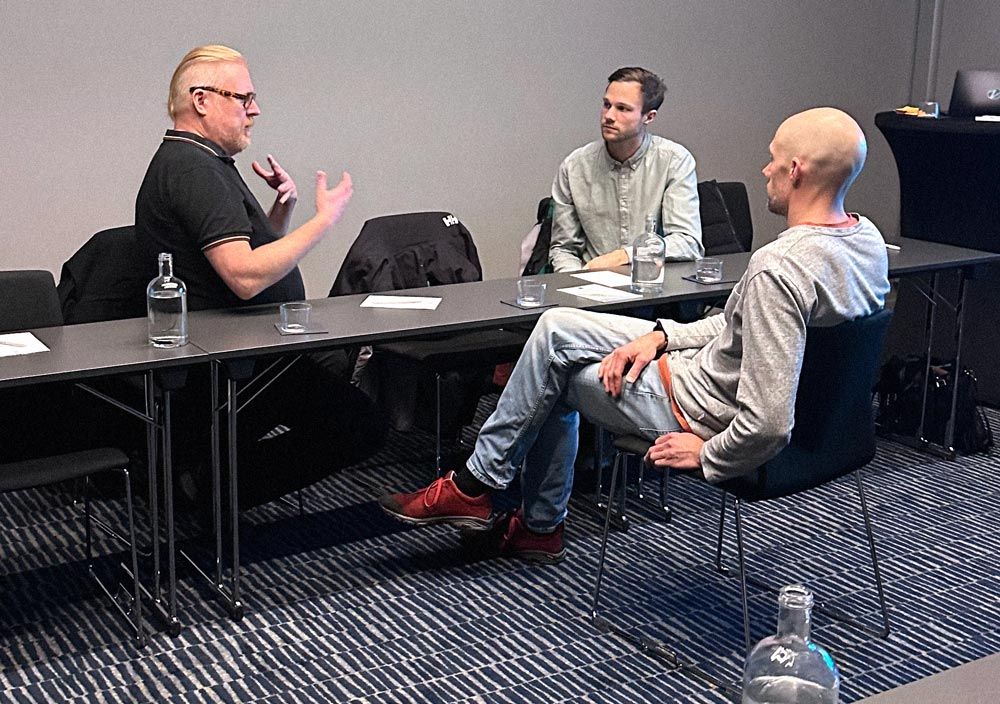 Erik, Tim och Henrik på Devize konferens i Sundsvall